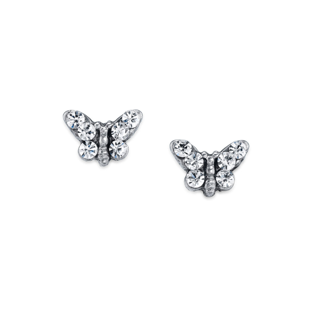 1928 Jewelry Crystal Butterfly Stud Earring