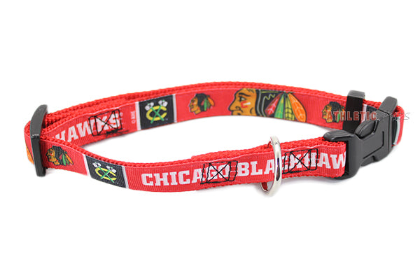Chicago Blackhawks NHL Woven Dog Collar