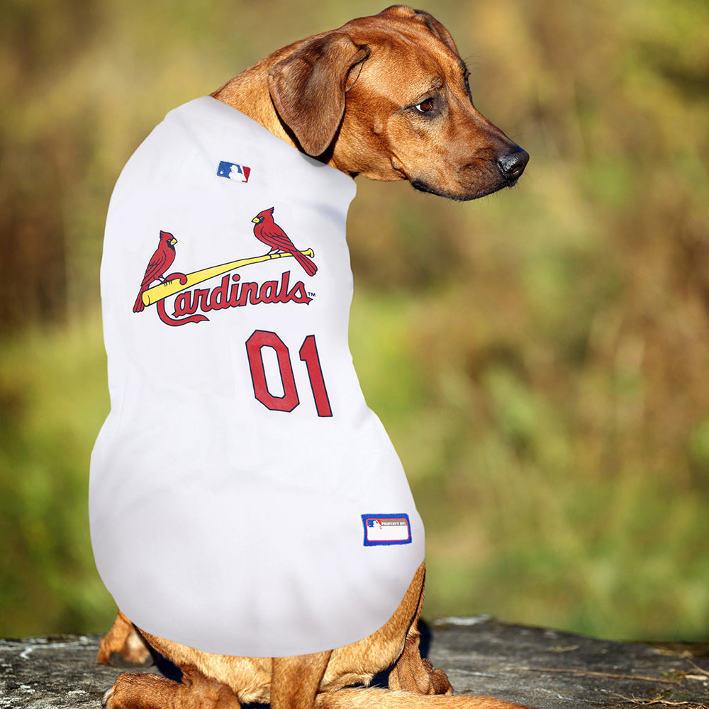 St. Louis Cardinals Dog Jersey - White