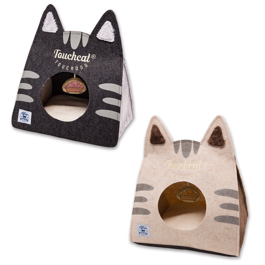 Kitty Ears' On-The-Go Collapsible Pet Bed With Toy by Touchdog