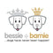 Logo of Bessie + Barnie featuring two happy dogs with crowns, symbolizing luxury pet products and superior craftsmanship.