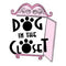 Logo for Dog in the Closet, featuring stylized text and closet graphic for a luxury pet fashion brand.