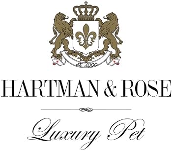 Elegant logo of Hartman & Rose Luxury Pet featuring a regal crest with lions and crown, symbolizing premium pet products.