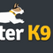 Logo of Hunter K9 Gear featuring a cartoon dog in motion, highlighting premium pet supplies.