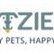 Katziela brand logo featuring the tagline 'Happy Pets, Happy Life' in elegant typography, symbolizing premium pet products.