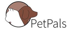 Logo of PetPals featuring a stylized cat and dog head in brown and white colors with the text "PetPals"