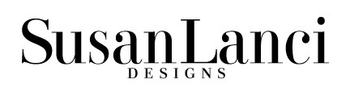 Susan Lanci Designs logo emphasizing luxury pet accessories and designer dog collars.