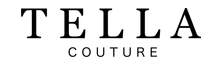 Tella Couture brand logo in elegant black font on a white background, representing luxury pet accessories.