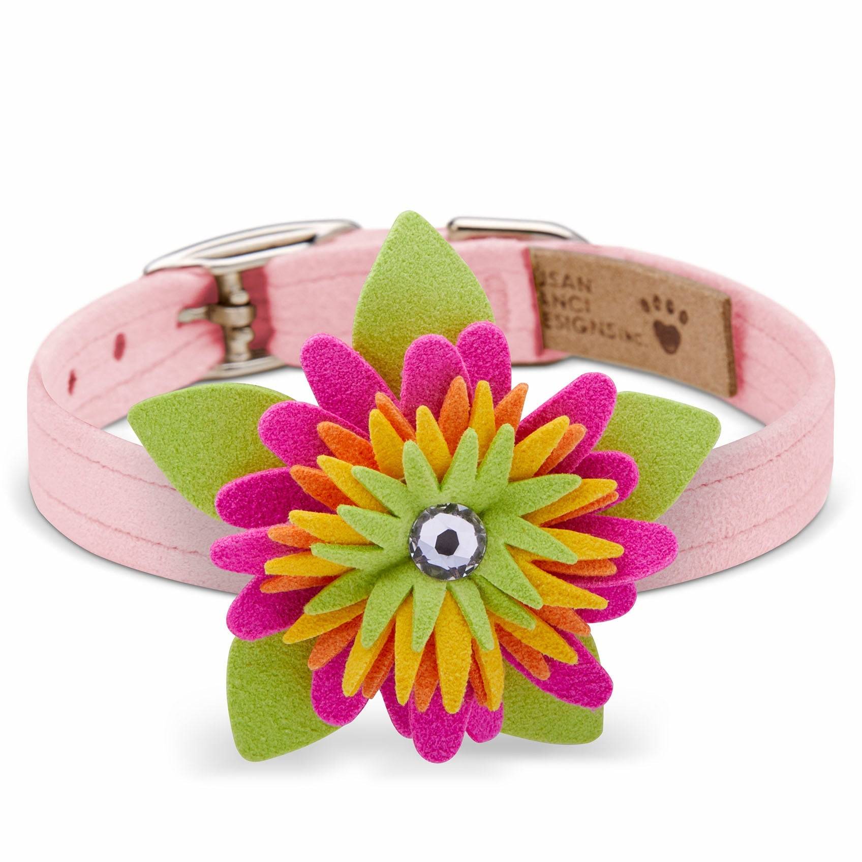 Island Flower Collar Puppy Pink