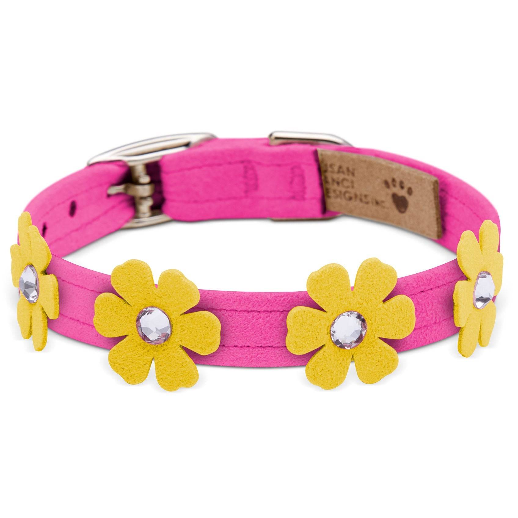 Pretty Petunia Flower Collar Pink Sapphire With Sunshine