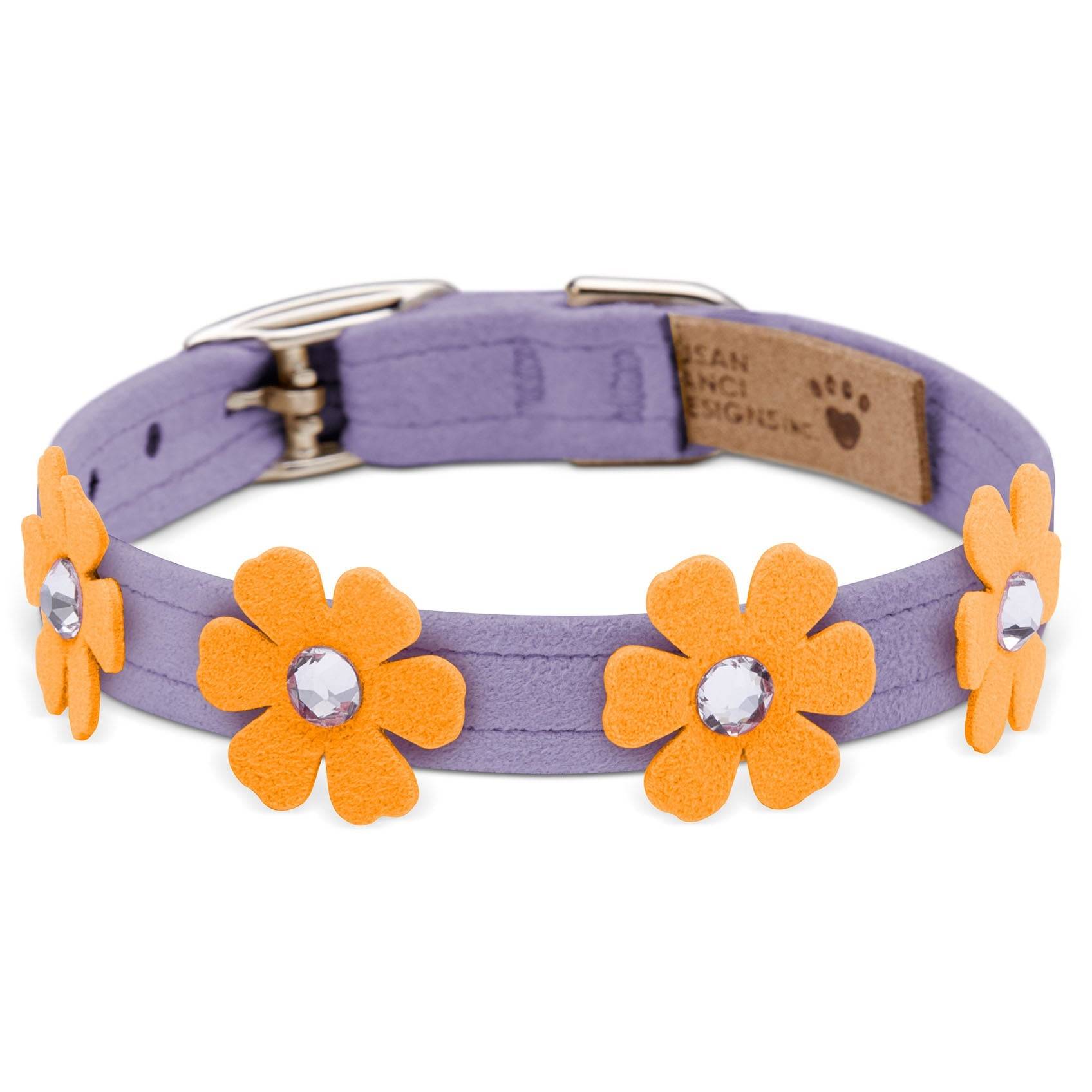 Pretty Petunia Flower Collar French Lavender With Electric Orange