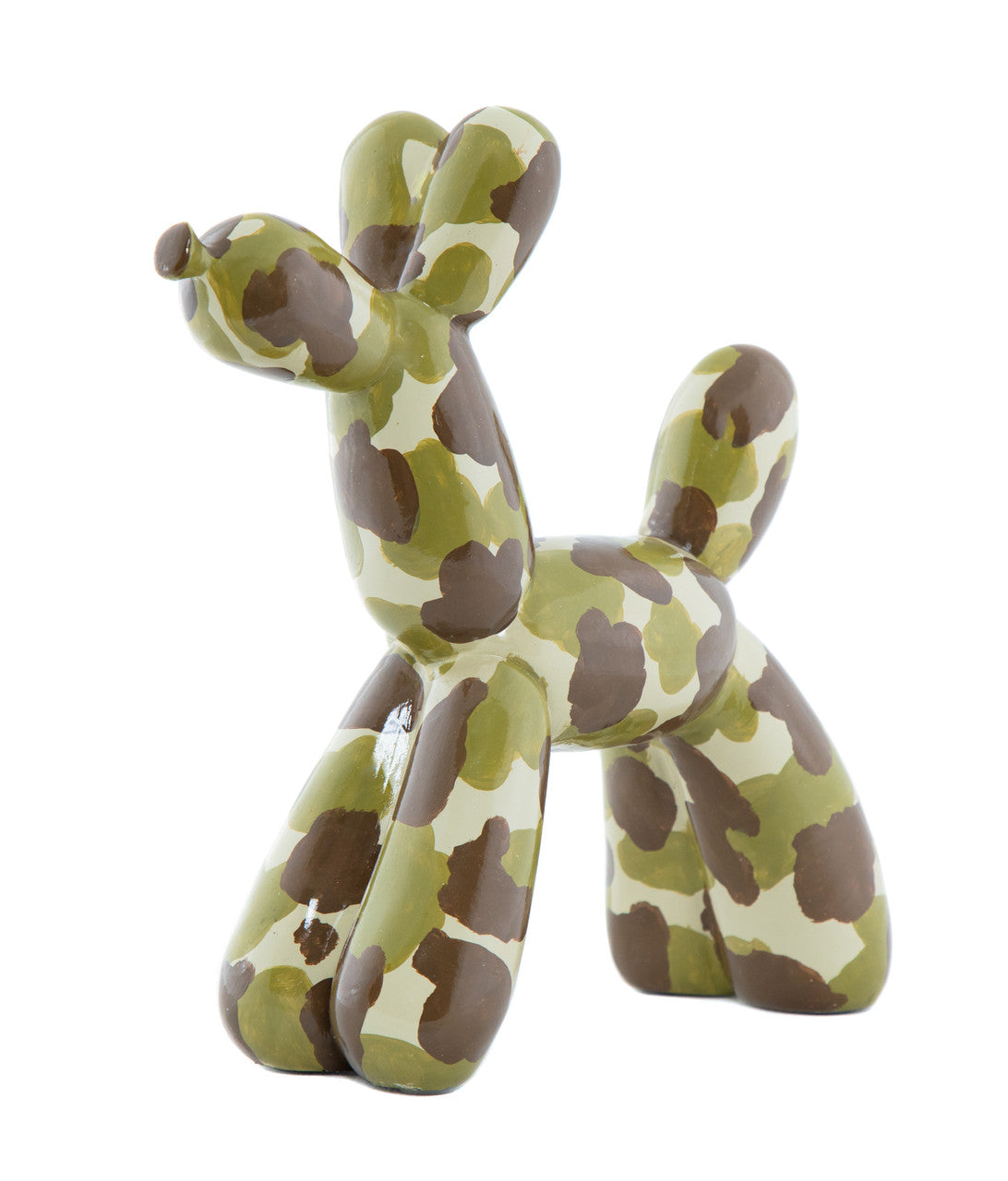 Camouflage Resin Dog Sculpture - 12