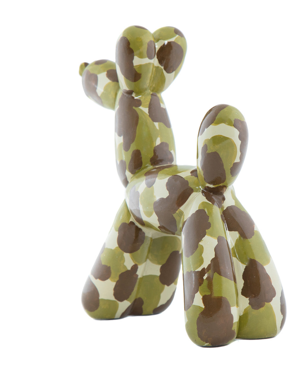 Camouflage Resin Dog Sculpture - 12