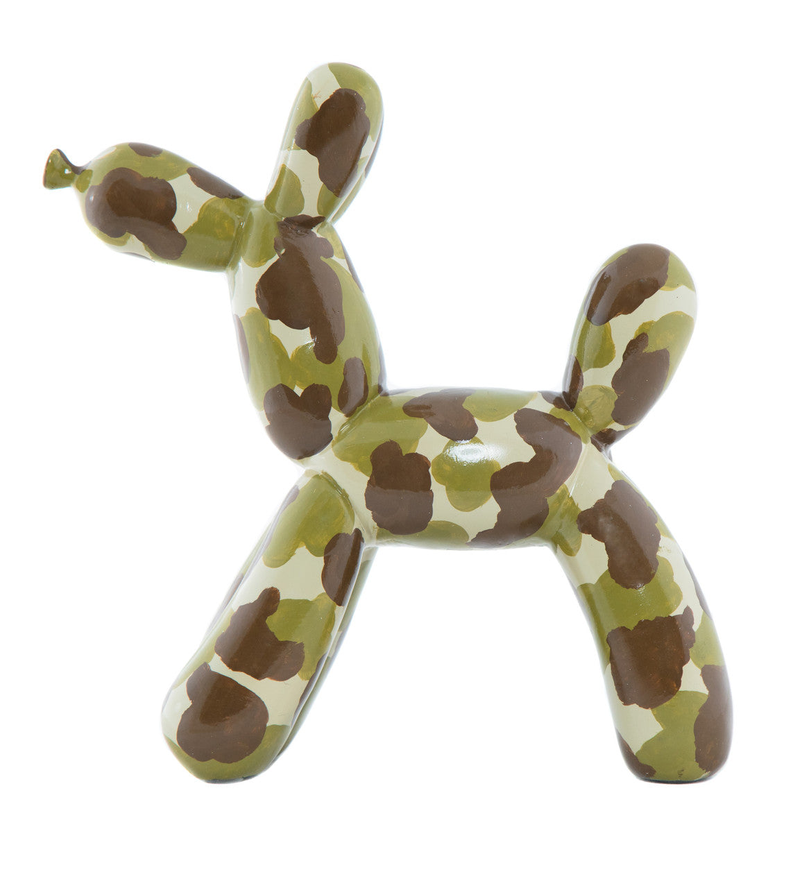 Camouflage Resin Dog Sculpture - 12