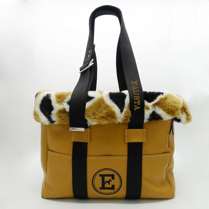 Leather Bag & Fur