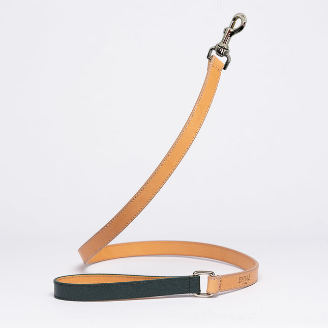 Green Saffiano-Leash