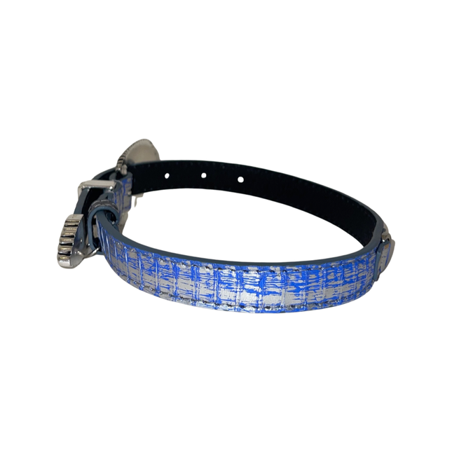 Stunning Multi-Color Blue/Silver Snake With Our Custom 3-Piece Italian Hardware