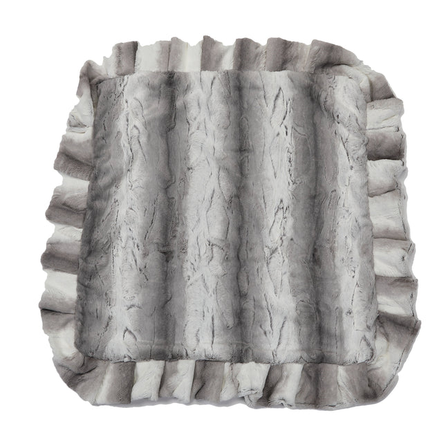 Platinum Grey & Charcoal Mink Blanket