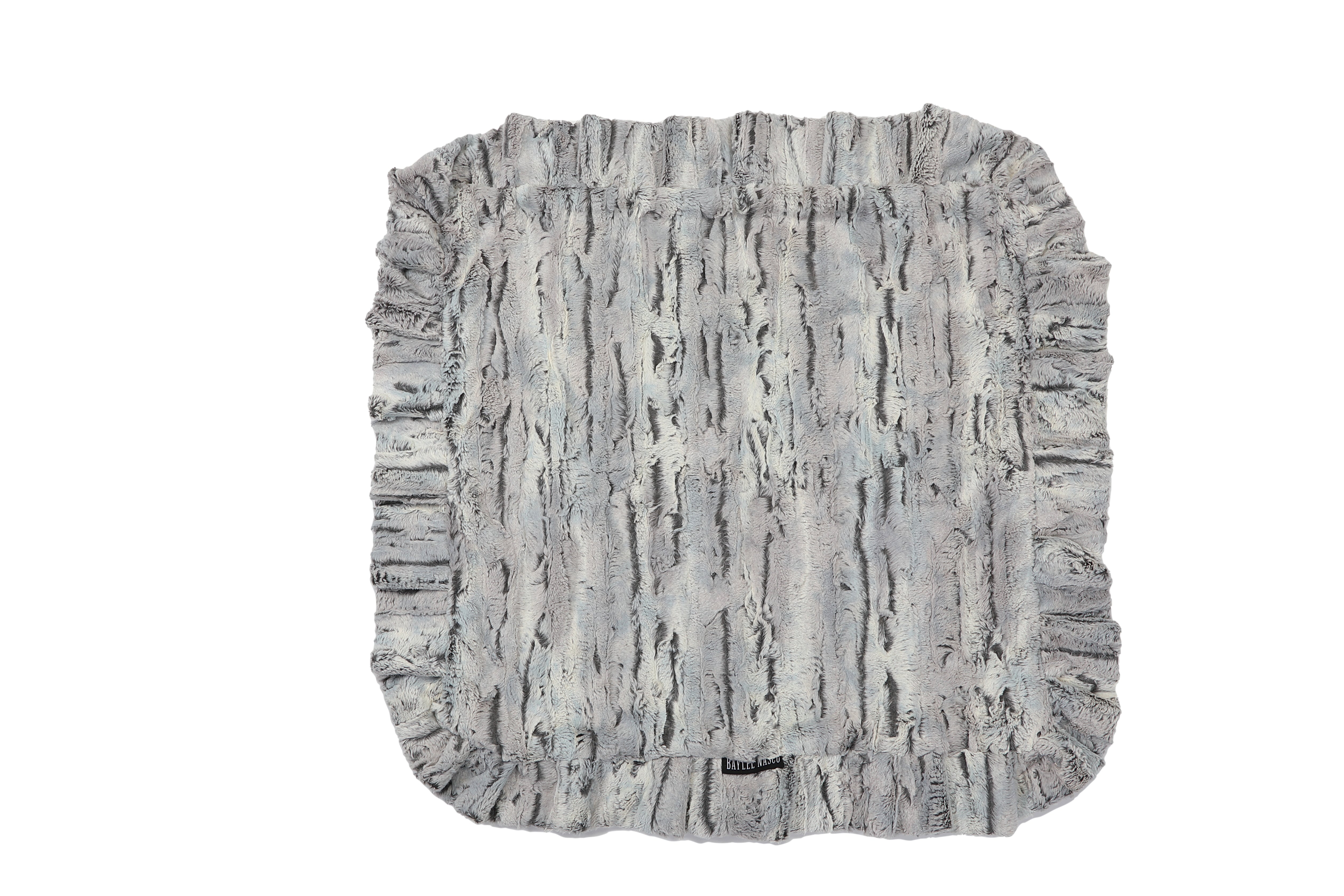 Silver Fox & White Crocodile Mink Blanket