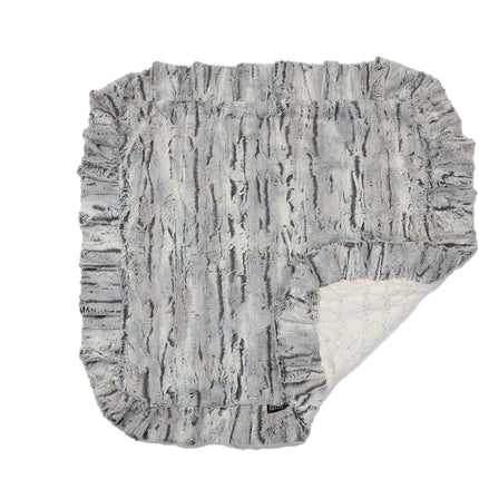 Silver Fox & White Crocodile Mink Blanket