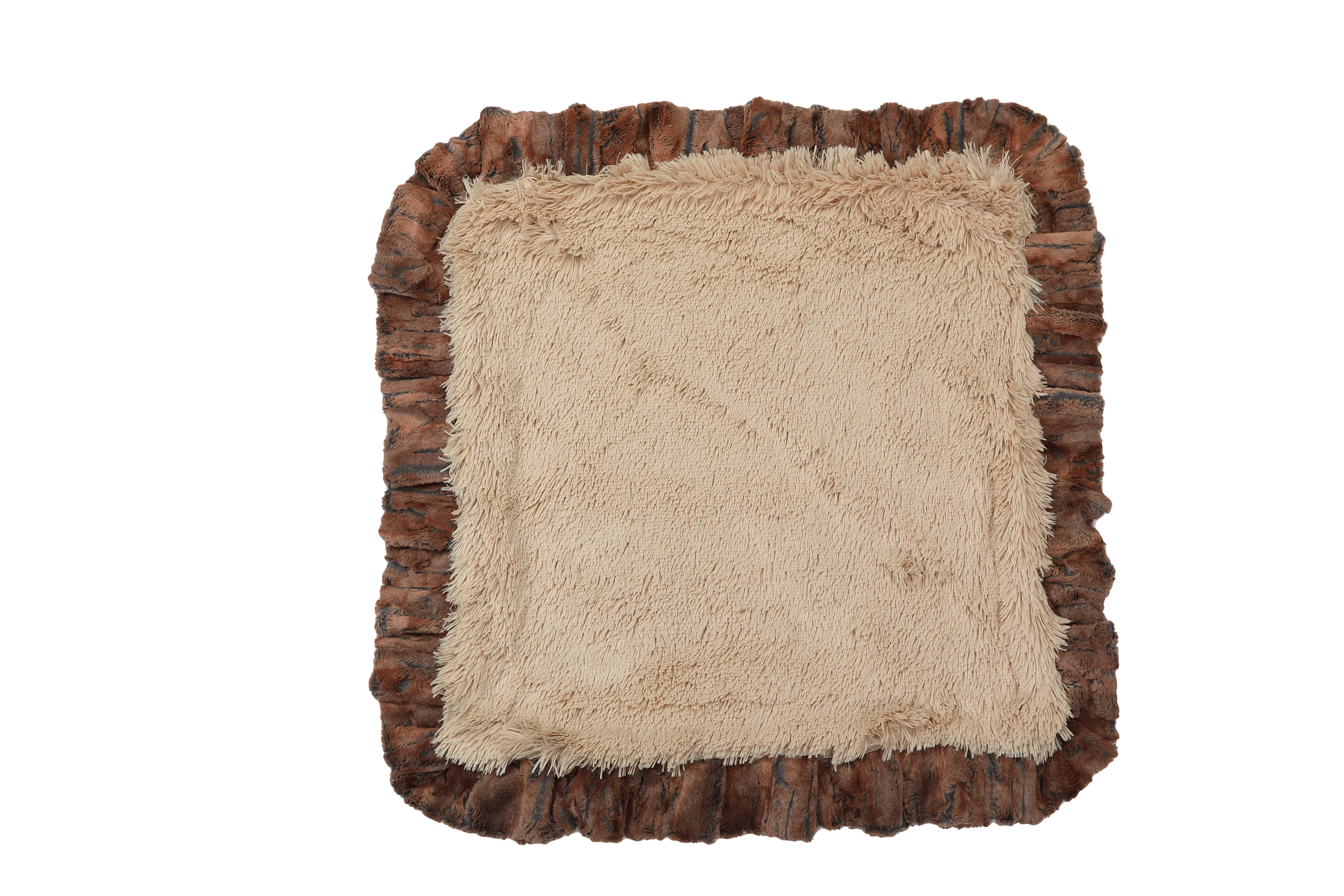 Rusty Fox & Cream Shag Blanket