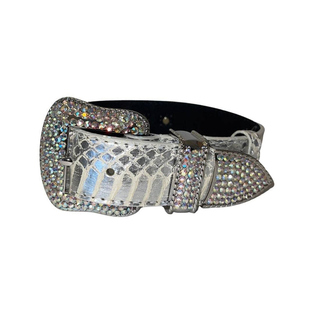 Stunning Silver Snake/Swarovski Crystal Hardware Collar