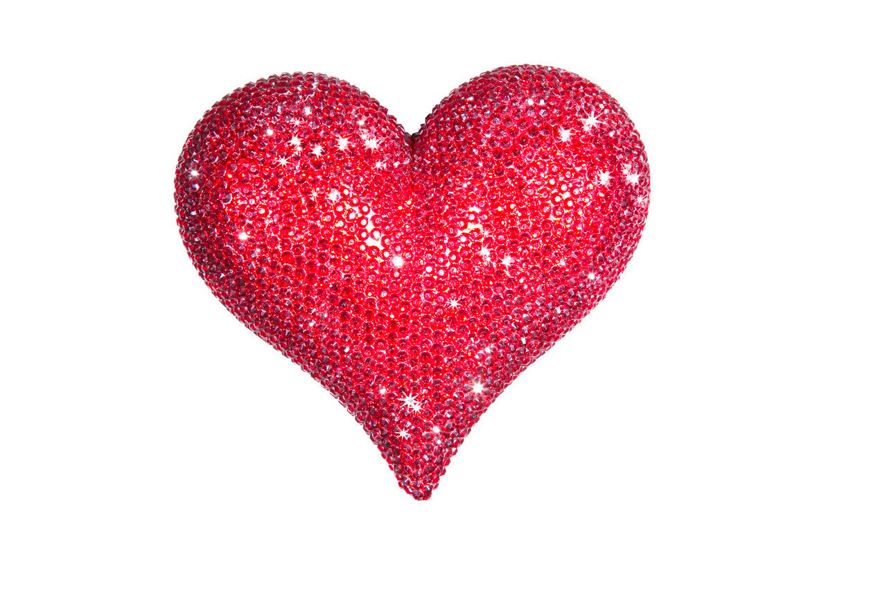 Red Rhinestone Love Heart - 7