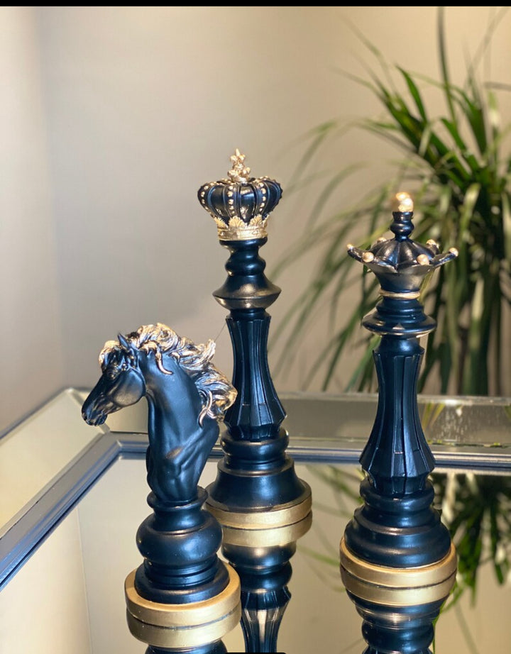 Luxury Chess Sculpture Trio