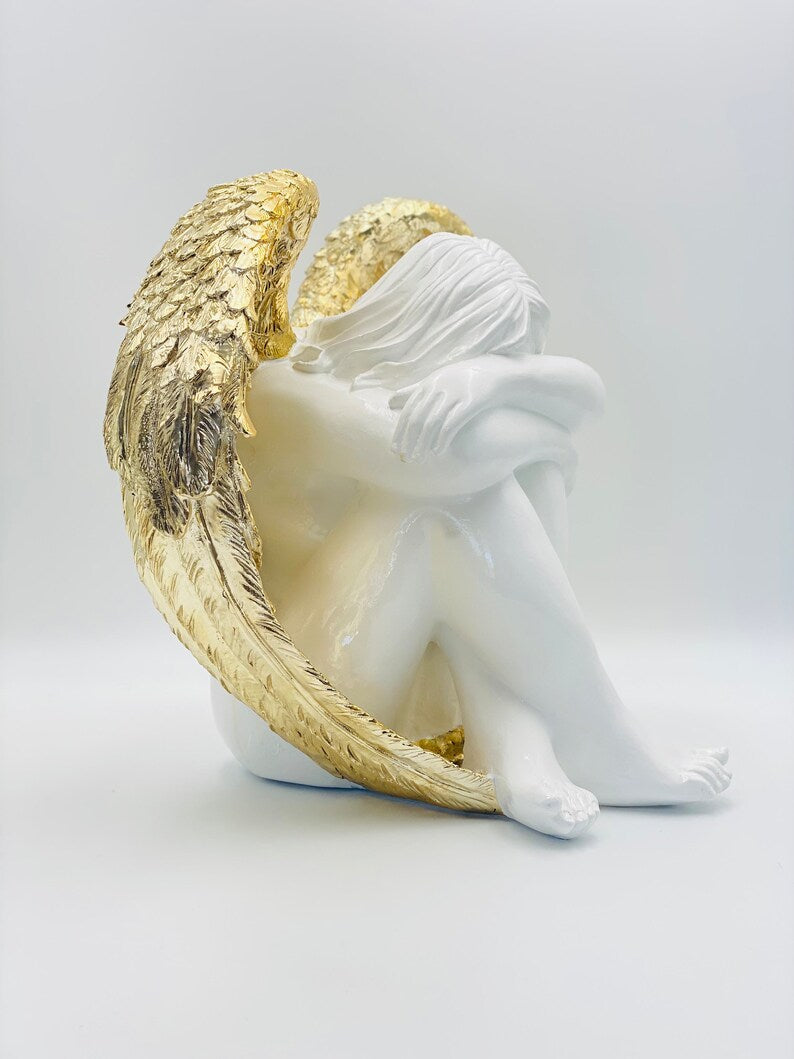 Modern Angel with Luxe Gold Wings