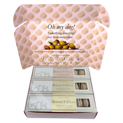 Dog Macaron Combo Gift Box (18 French Dog Macarons)