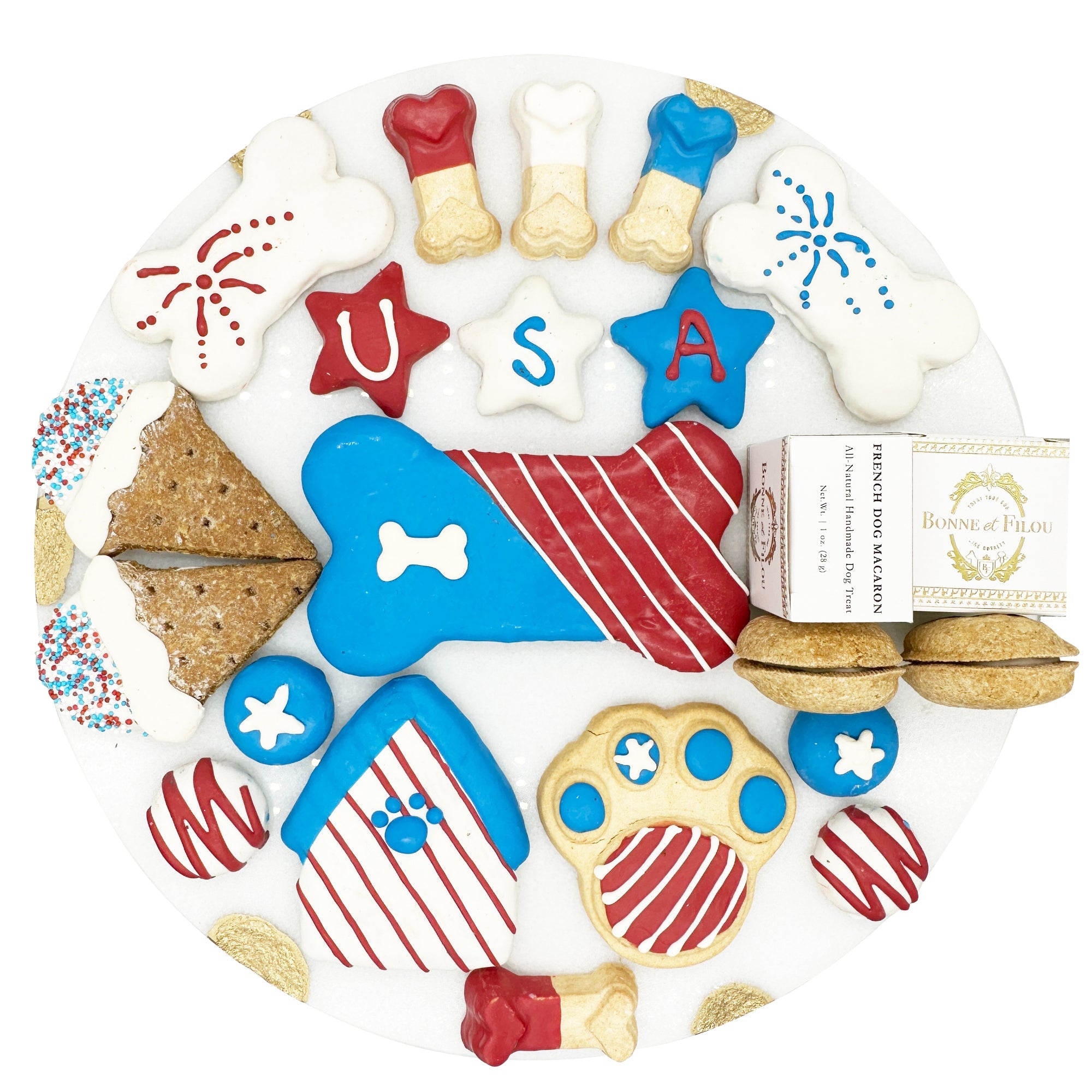 USA Themed Dog Treats Gift Box