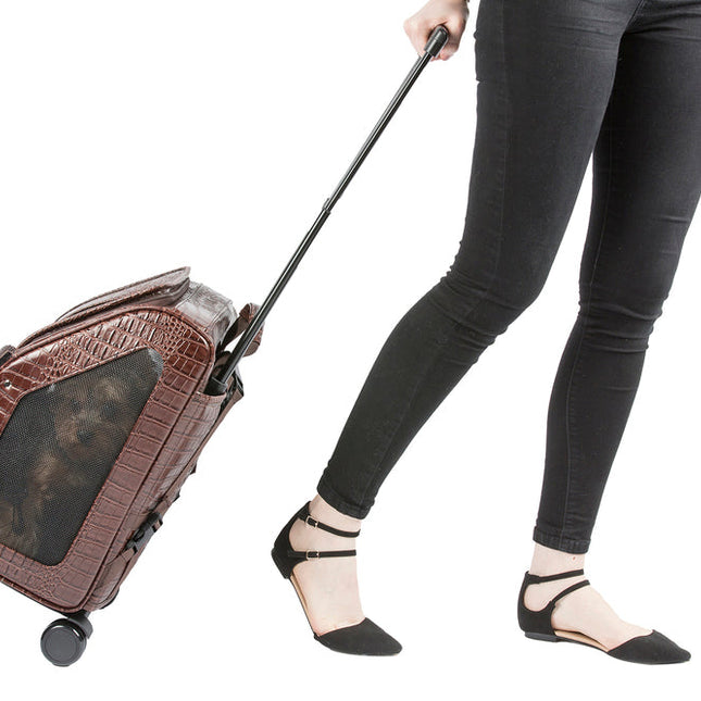 Rio Bag On Wheels - Brown Croco