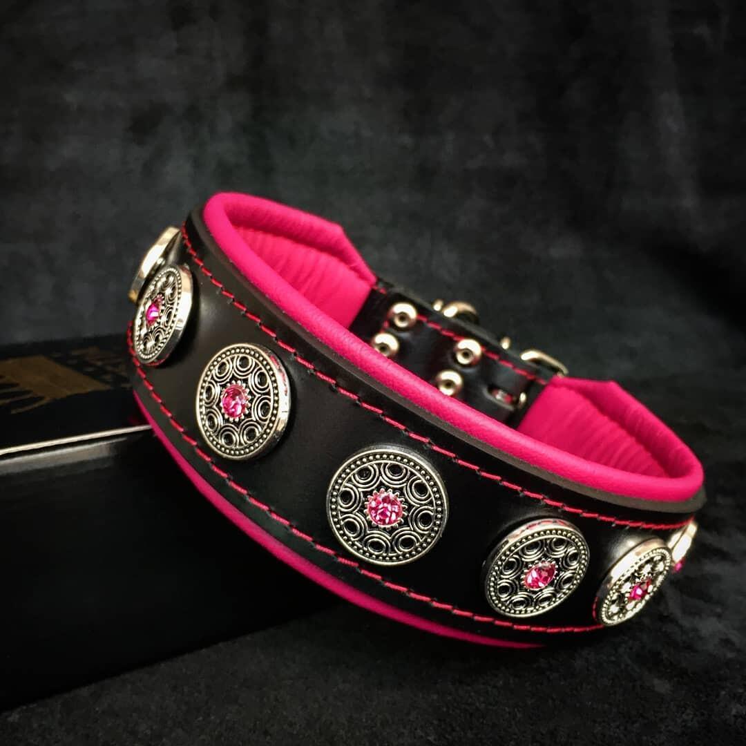 Bijou Collar Black & Pink