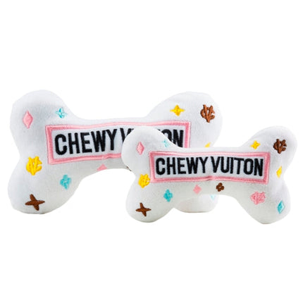 White Chewy Vuiton Bone Toy by Haute Diggity Dog