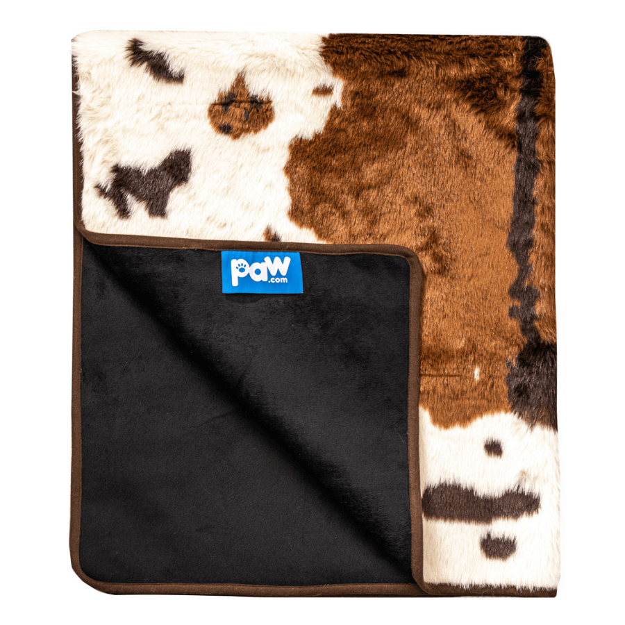 PupProtector Waterproof Throw Blanket - Brown Faux Cowhide