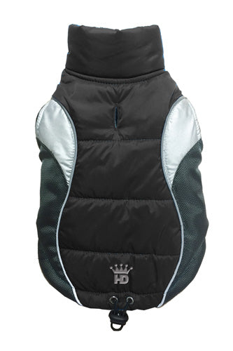 Wave Reflective Puffer Vest - Black