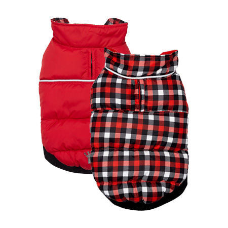 Flex-Fit Reversible Puffer Coat Red / Gingham