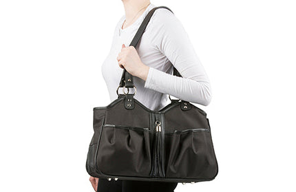 Metro Sable w/black leather trim & tassel