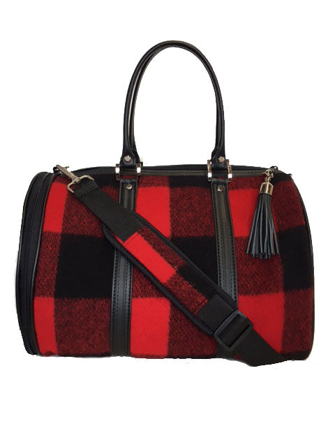 JL Duffel - Red Buffalo Plaid