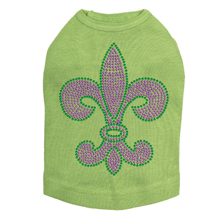 Fleur de Lis Purple & Green - Dog Tank