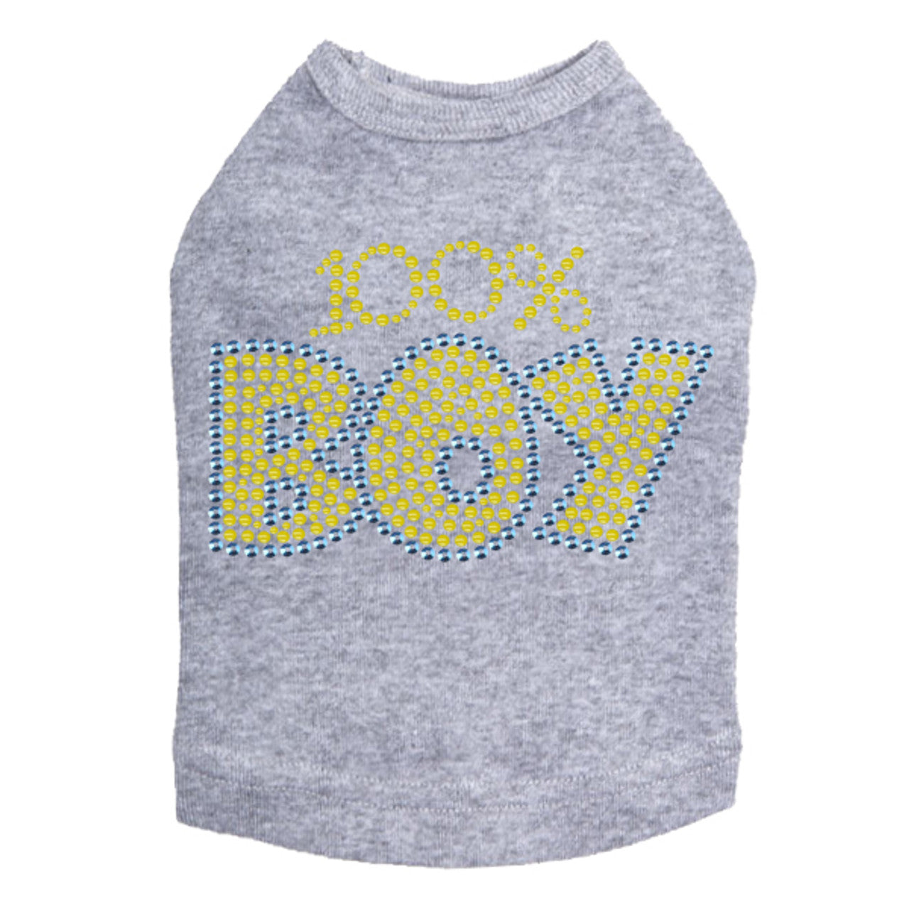 100% Boy - Dog Tank Heather Gray