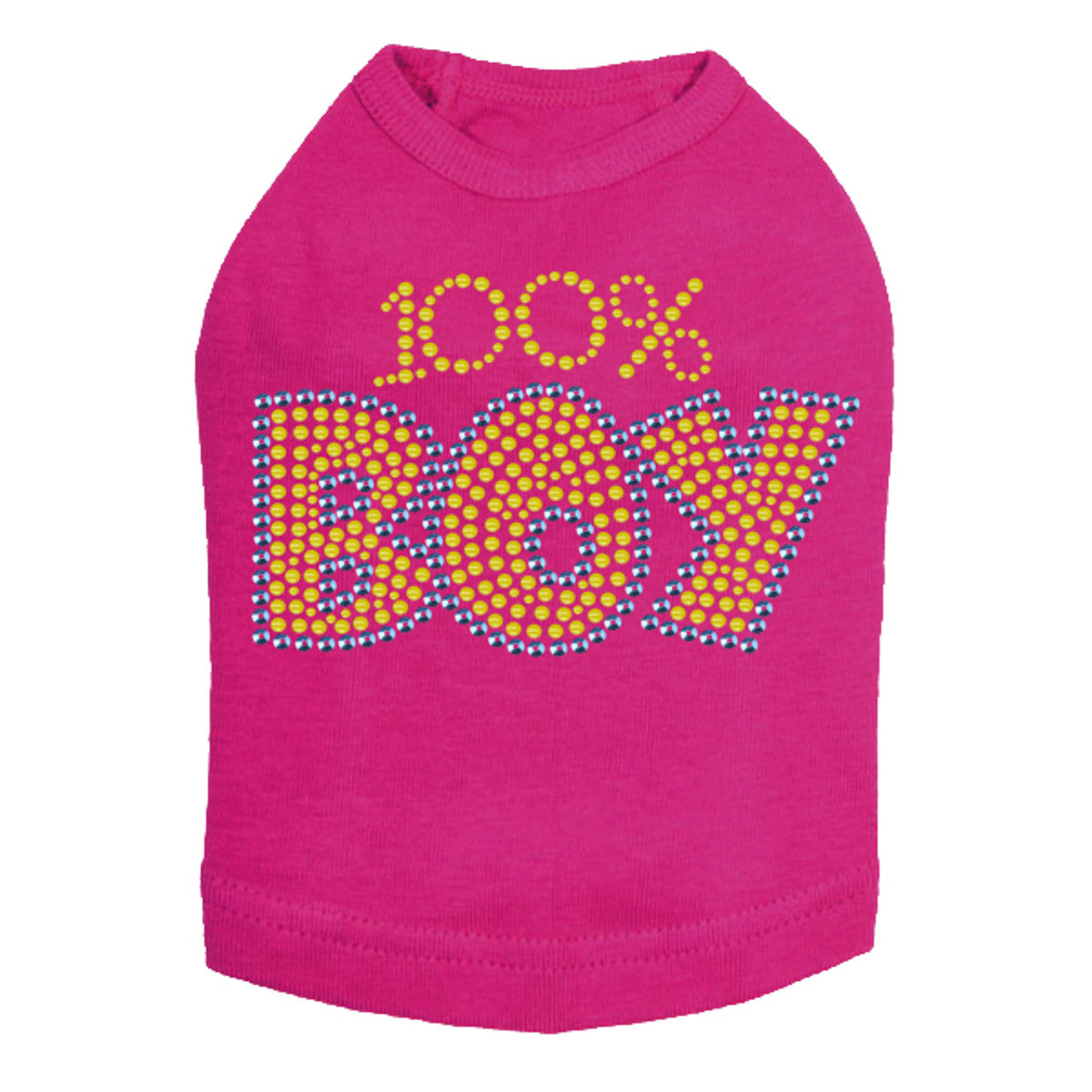 100% Boy - Dog Tank Hot Pink