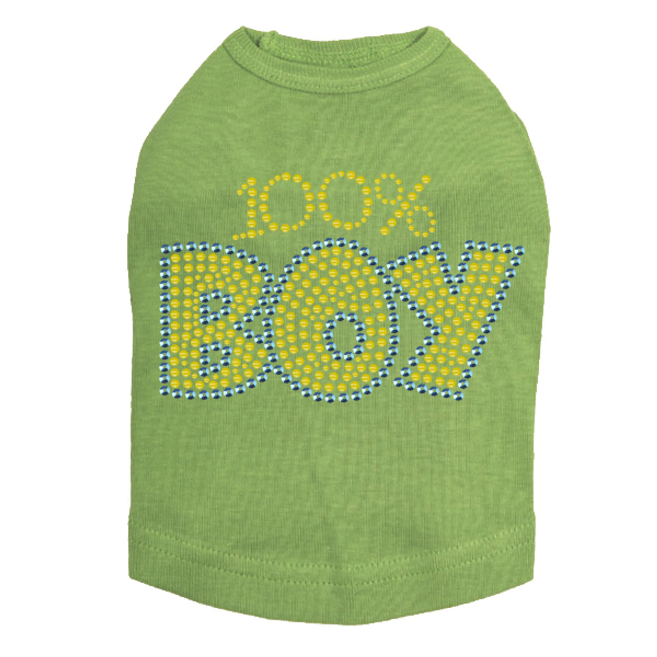 100% Boy - Dog Tank Lime Green