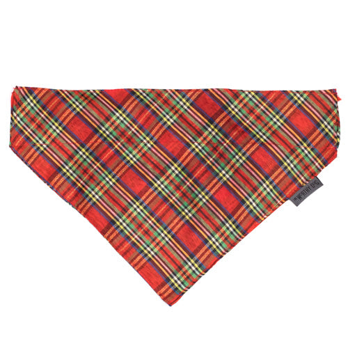 Red Lurex Plaid Bandana