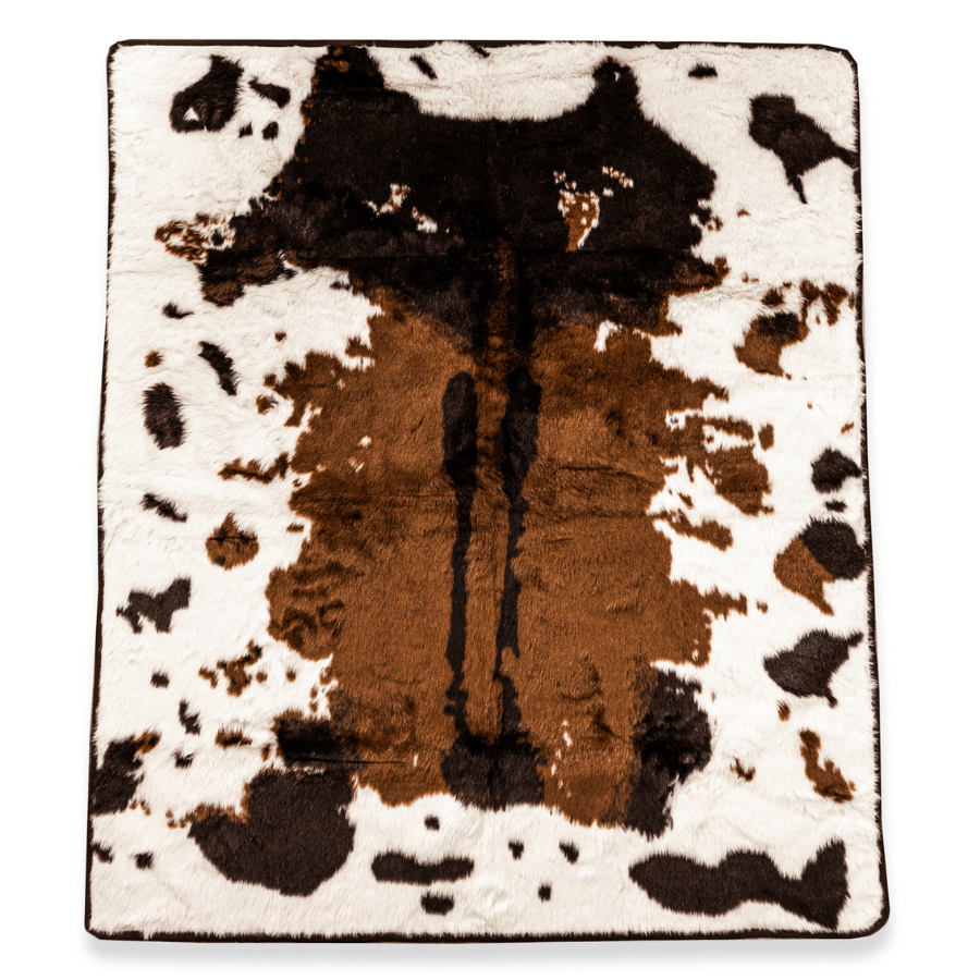 PupProtector Waterproof Throw Blanket - Brown Faux Cowhide