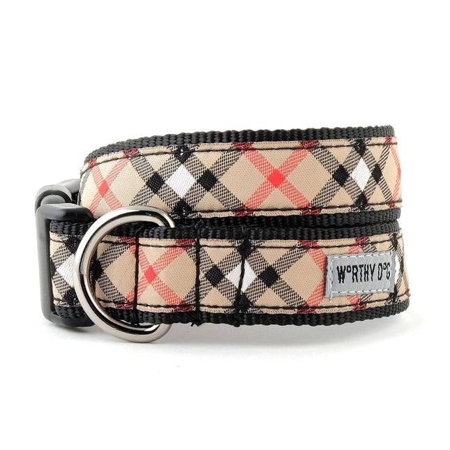 Tan Plaid Tie Bandana