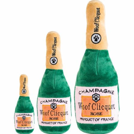 Woof Clicquot Rose' Champagne Bottle Plush Toy