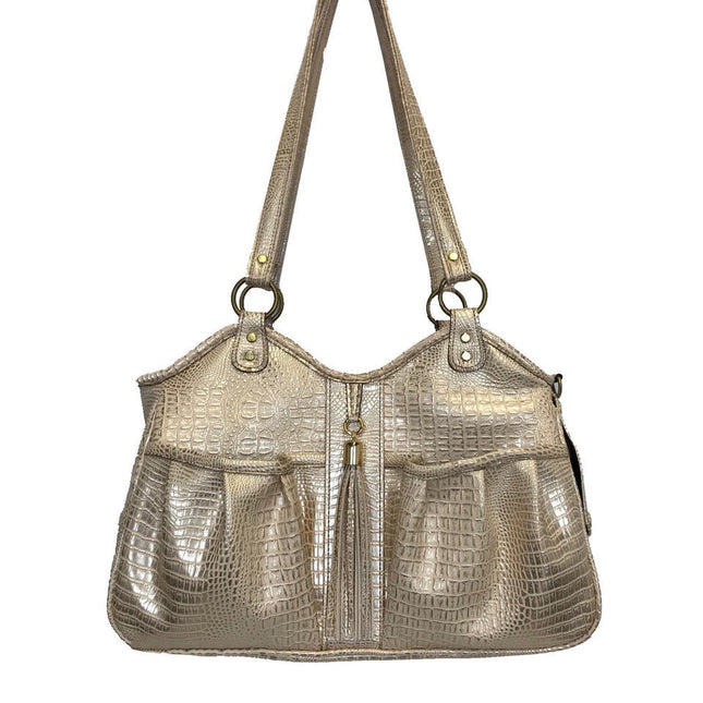 Metro - Gold Croc with Tassel