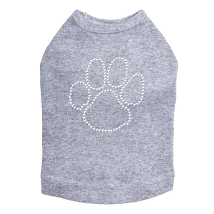 Paw (Rhinestone Outline) - Dog Tank