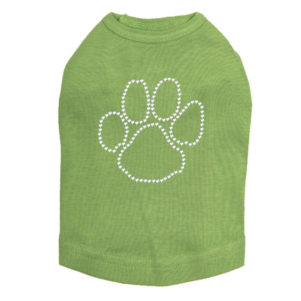 Paw (Rhinestone Outline) - Dog Tank